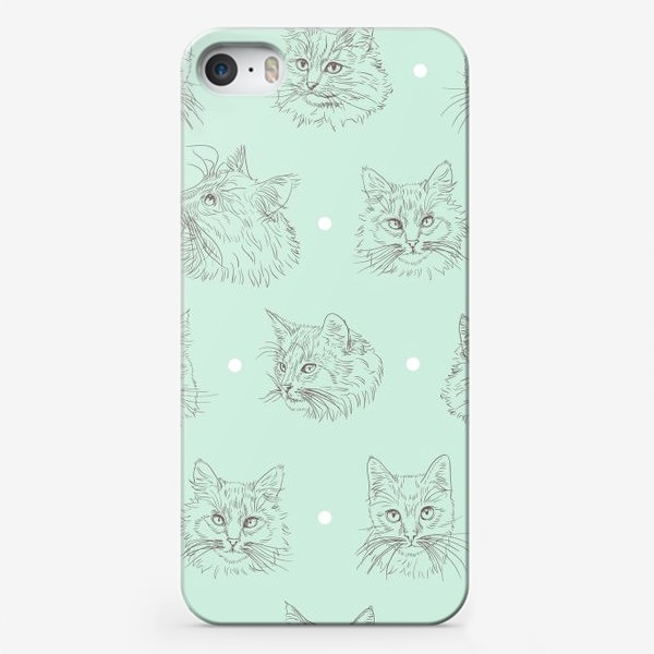 Чехол iPhone «Кошки и горошки»