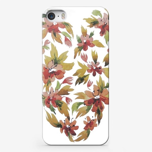 Чехол iPhone «Сердце. Цветы»