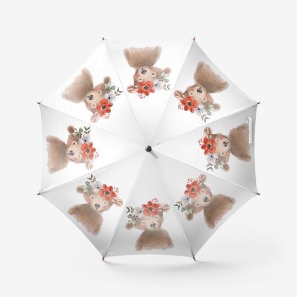 Зонт «Мишка с цветочным венком»