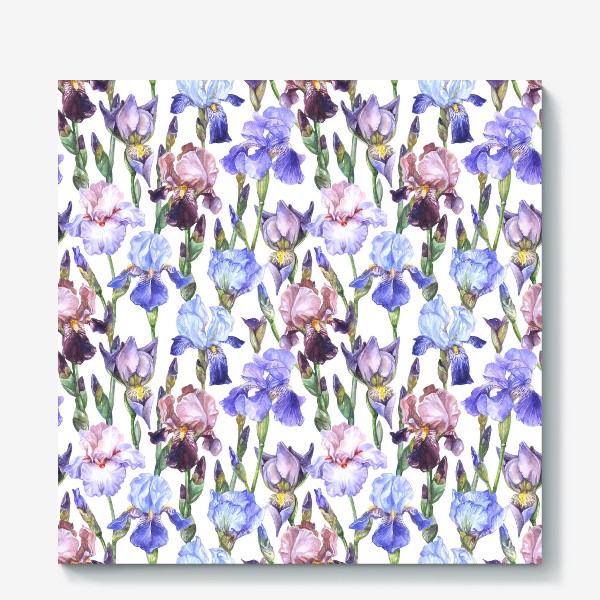 Холст «Iris flowers pattern»