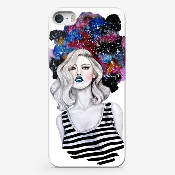 Чехол iPhone «Девушка и кусочек вселенной»