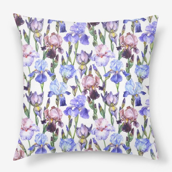 Подушка &laquo;Iris flowers pattern&raquo;