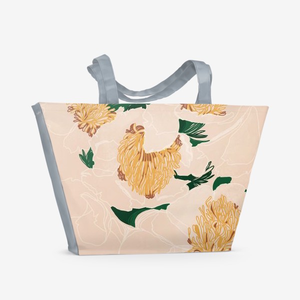 Пляжная сумка «Цветы желтые»