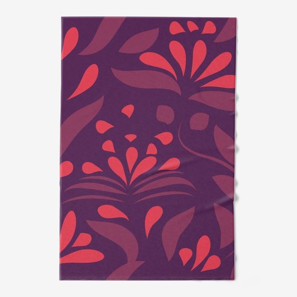 Полотенце «seamless pattern with flowers and leaves hohloma style »
