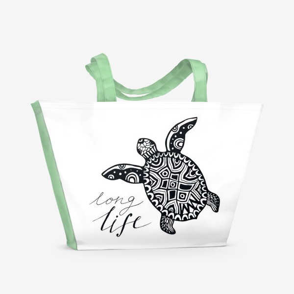 Пляжная сумка «Черепаха. Long life»
