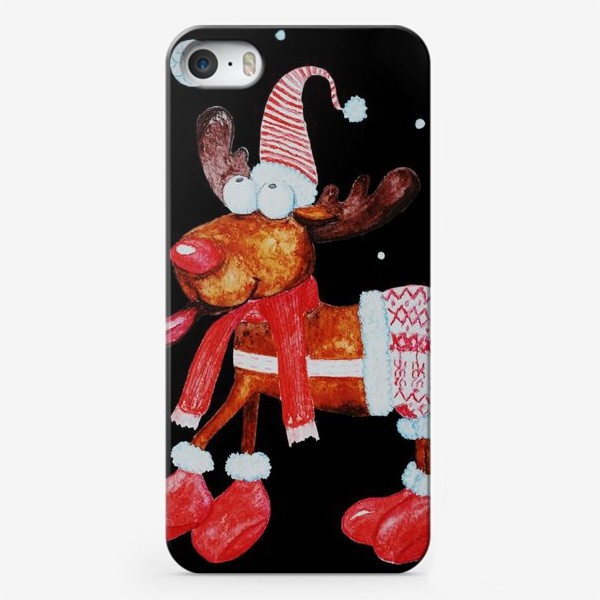 Чехол iPhone «Веселый рождественский олень»