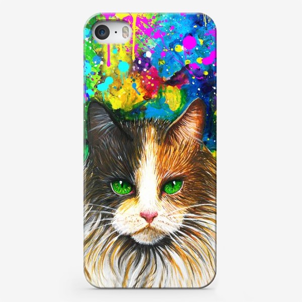 Чехол iPhone &laquo;красочный кот &raquo;