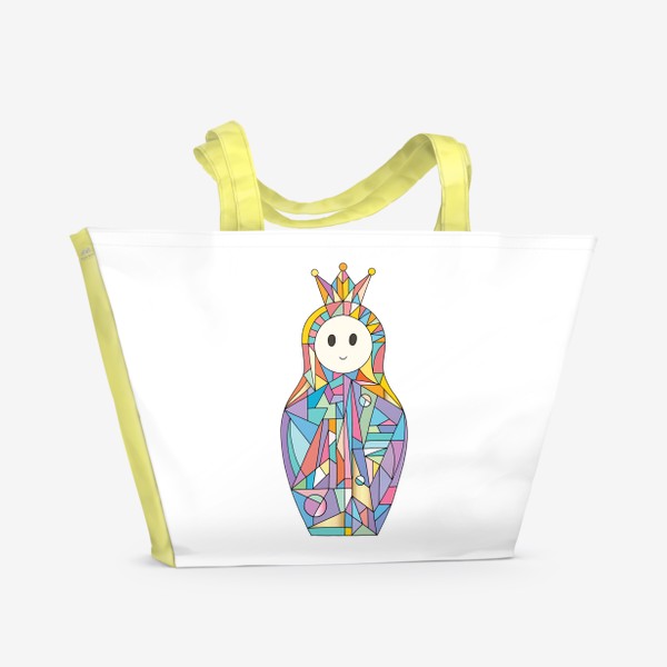 Пляжная сумка &laquo;Матрешка аниме принцесса&raquo;