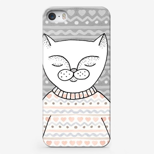 Чехол iPhone «Cat in sweater»