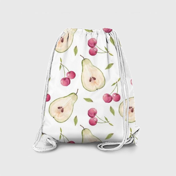 Рюкзак «Паттерн из акварельной вишни и груши»