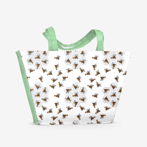 Пляжная сумка «Пчелы и соты»