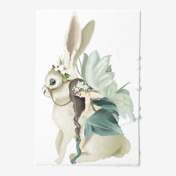 Полотенце «Фея на зайце»