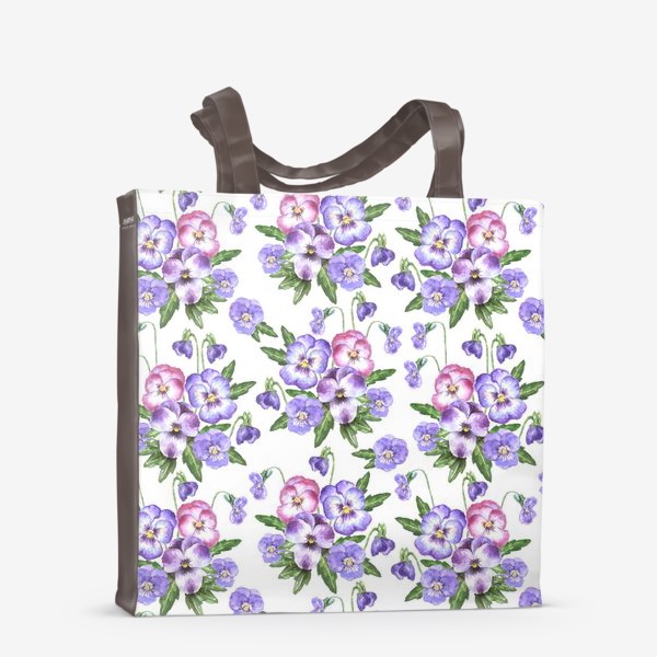 Сумка-шоппер «Pansies flowers pattern»
