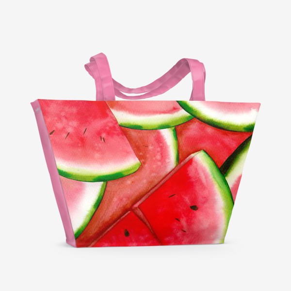 Пляжная сумка «Сочные кусочки арбуза»
