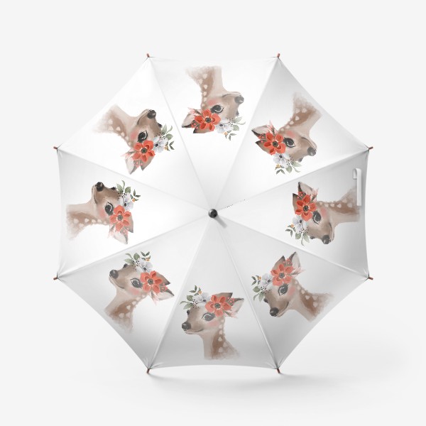 Зонт «Олененок с цветами»
