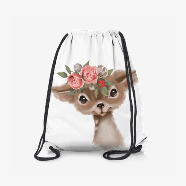 Рюкзак «Олененок с цветами»