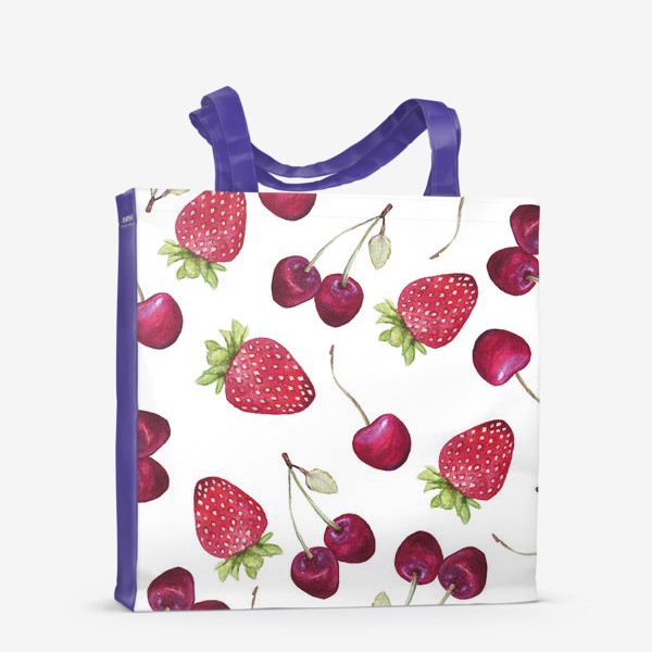 Сумка-шоппер «летний паттерн с ягодами»