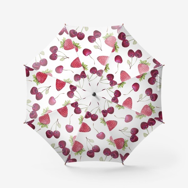 Зонт «летний паттерн с ягодами»