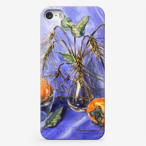 Чехол iPhone «Натюрморт с хурмой и пшеницей»