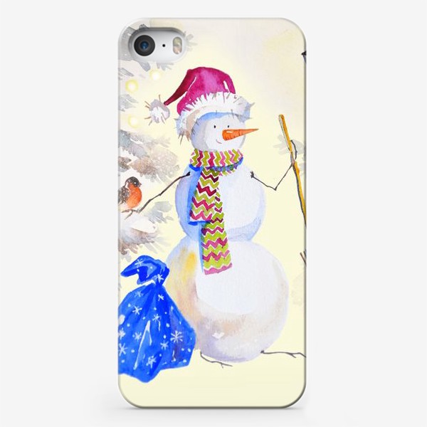 Чехол iPhone «Снеговик»
