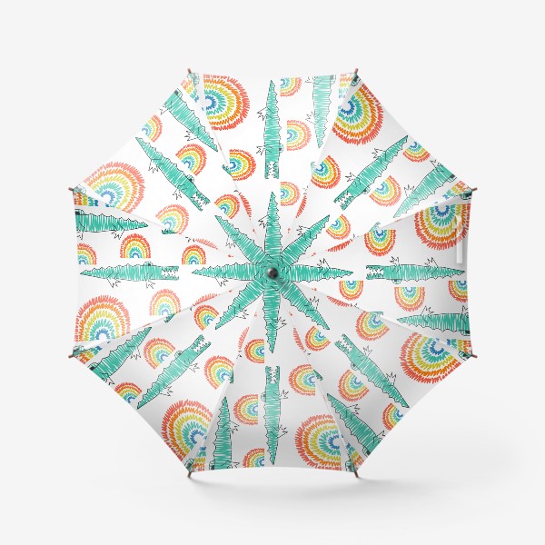 Зонт «Крокодил и радуга»