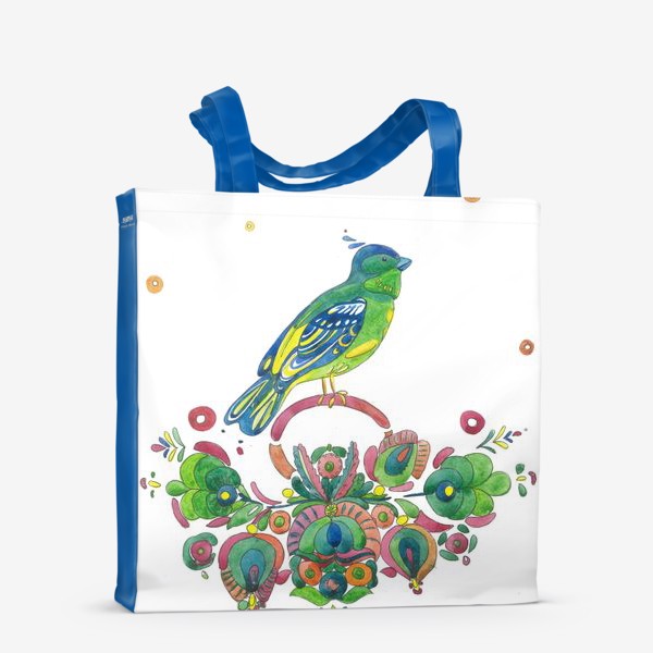 Сумка-шоппер «Птица зеленая»