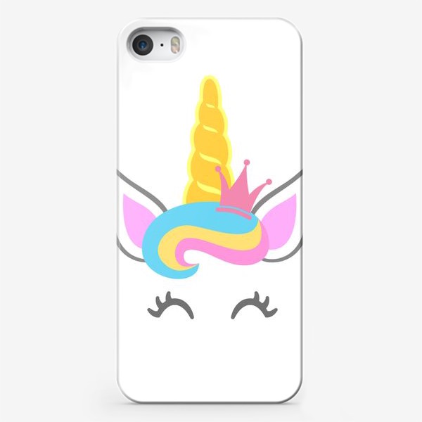 Чехол iPhone «Little unicorn with crown»