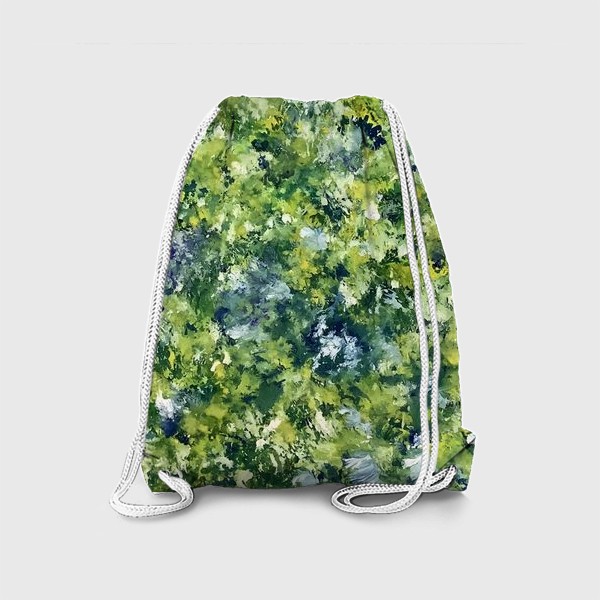 Рюкзак «Таинственный лес. Весна. Лето. Зелень. Акварель.»