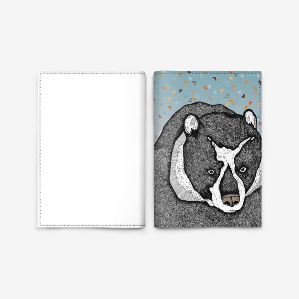 Обложка для паспорта &laquo;Очковый медведь&raquo;
