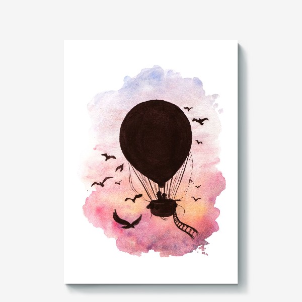 Холст «Воздушный шар на закате»