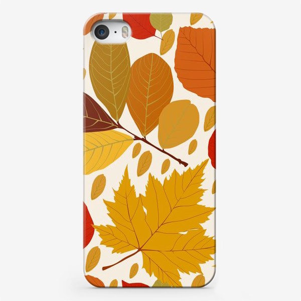 Чехол iPhone «pattern with autumn leaves»