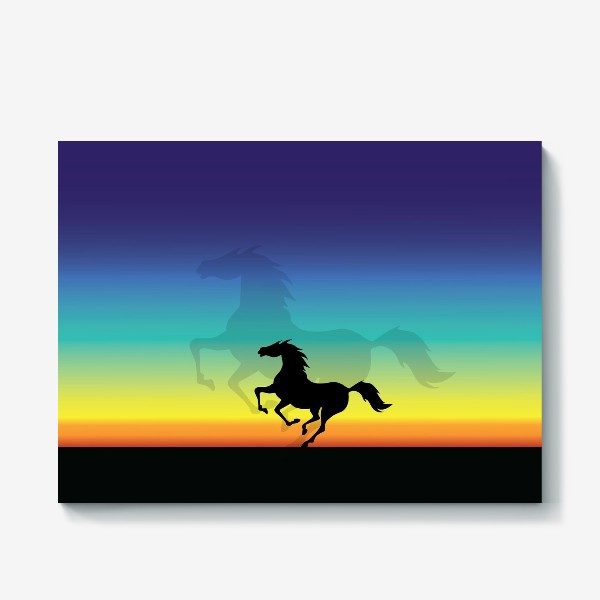 Холст «Лошадь на закате»