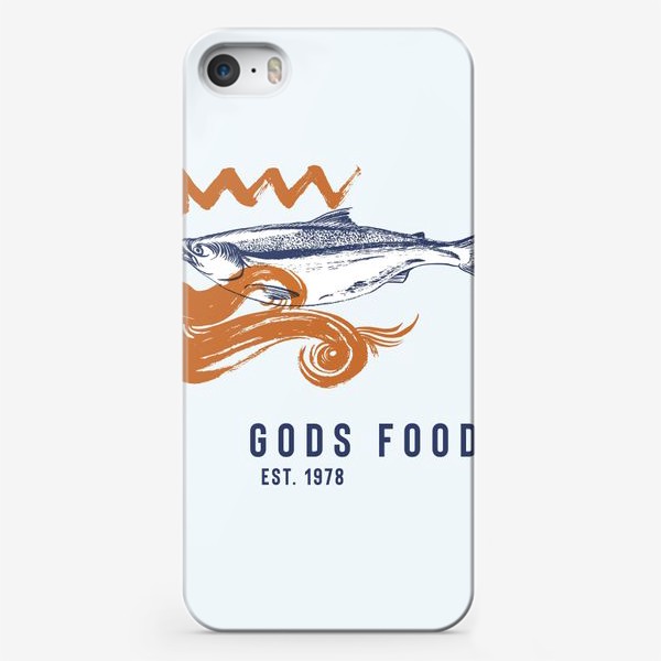 Чехол iPhone «Еда богов. Нептун илосось. Логотип вашей кухни»
