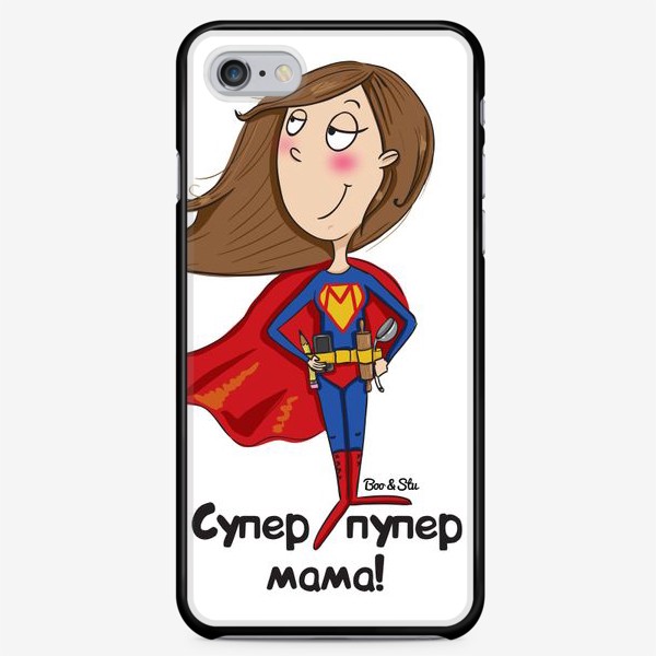 Чехол iPhone «Супер мама!»