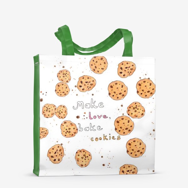 Сумка-шоппер «Make love, bake cookies. Любовь и печенье»