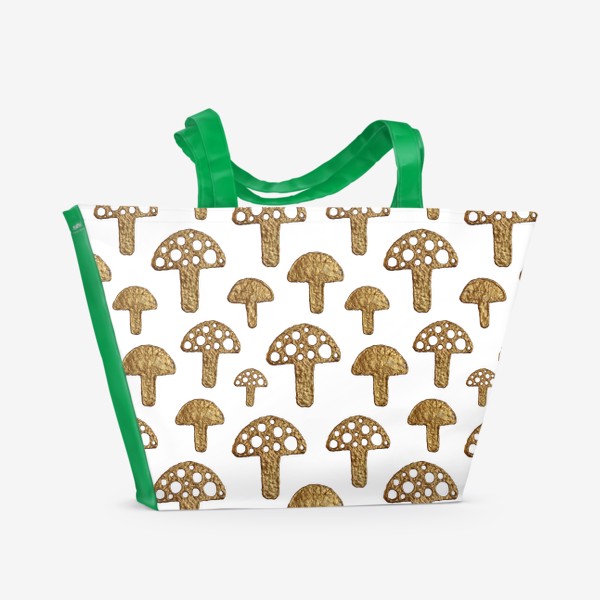 Пляжная сумка «Золотые грибы»
