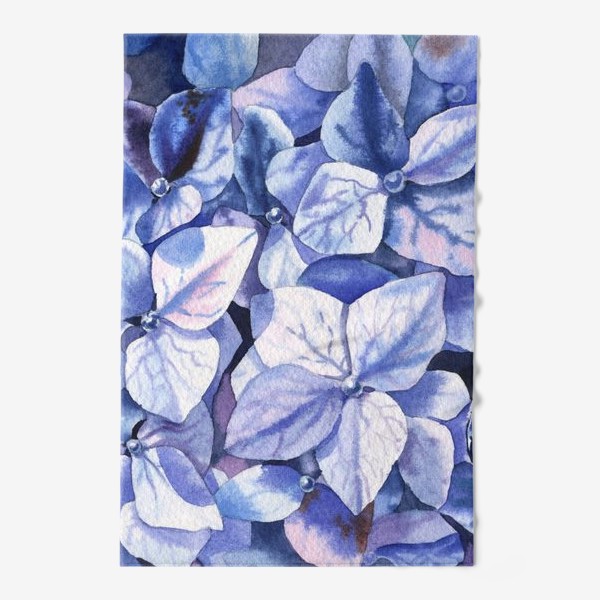 Полотенце «Blue hydrangea. Sketch»