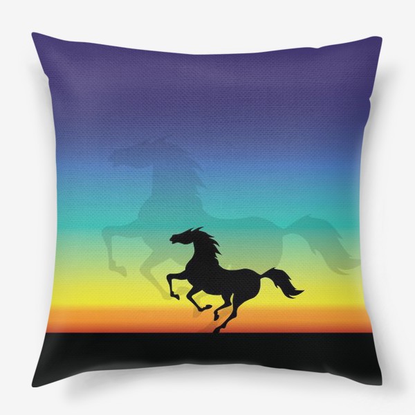 Подушка «Лошадь на закате»