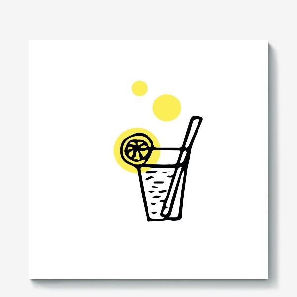 Холст «коктейль лимонад летний напиток с лимоном»