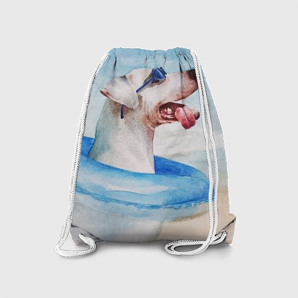Рюкзак «Собака в очках и с надувным кругом»