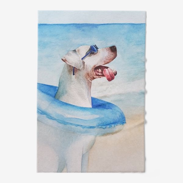 Полотенце «Собака в очках и с надувным кругом»