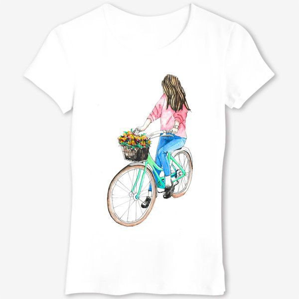 Футболка «Девушка на велосипеде»