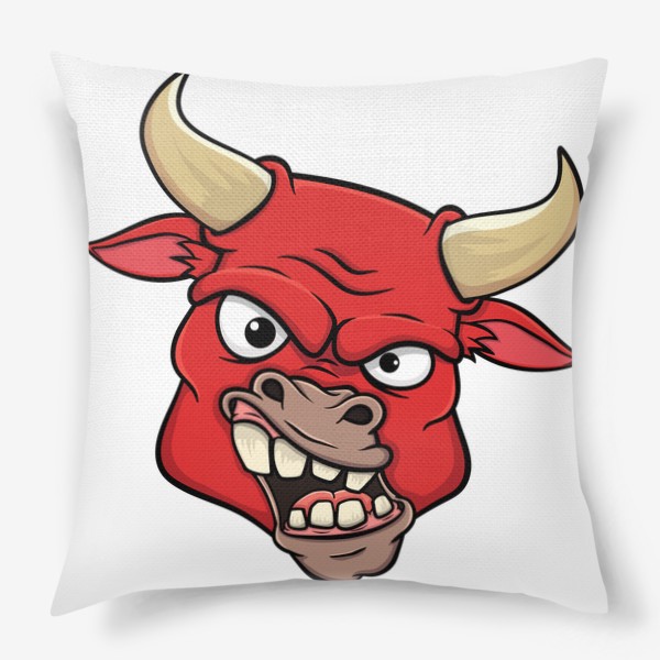 Подушка «красный бык»