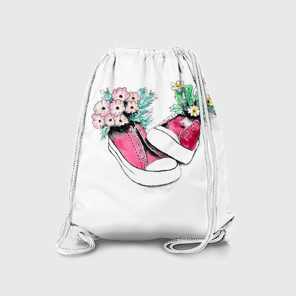 Рюкзак «Кеды с цветами»