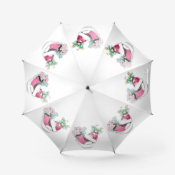 Зонт «Кеды с цветами»