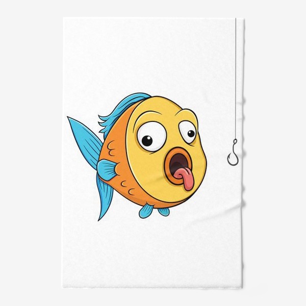Полотенце «смешная рыбка с крючком»