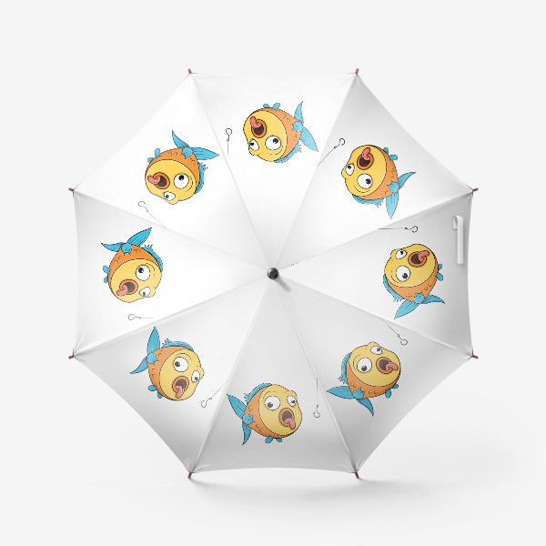 Зонт «смешная рыбка с крючком»