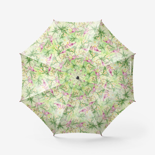 Зонт «Тропики с фламинго»