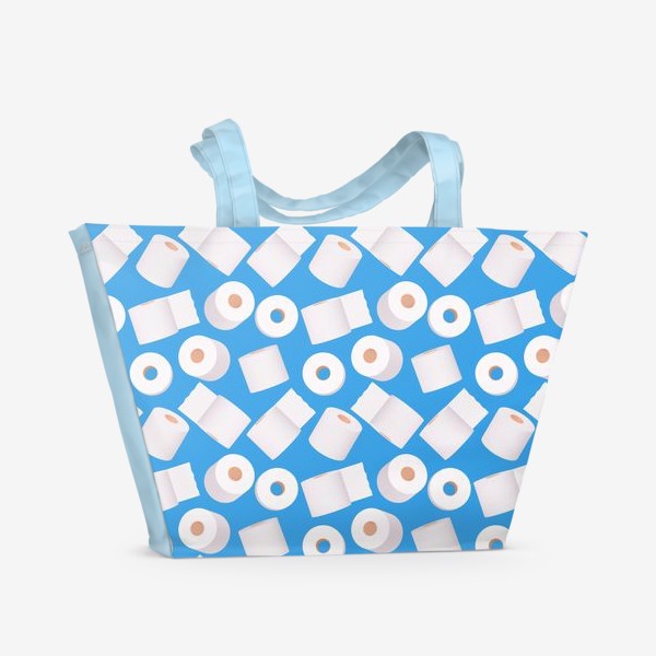 Пляжная сумка «Рулоны туалетной бумаги (паттерн)»