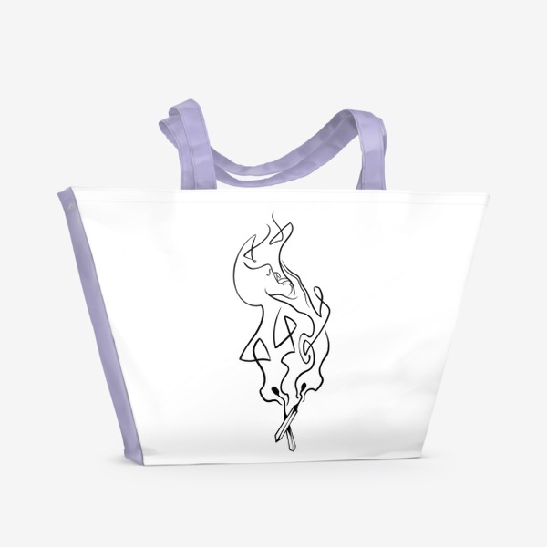 Пляжная сумка «Линии дыма»